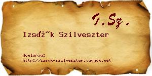 Izsák Szilveszter névjegykártya