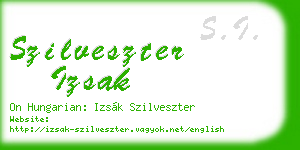 szilveszter izsak business card