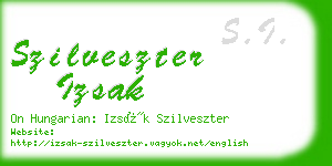 szilveszter izsak business card